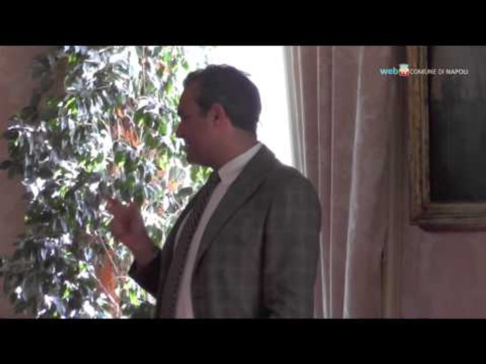 Napoli - Il Sindaco de Magistris accoglie due scuole in Comune (14.04.14)