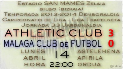 Jor.33: Athletic 3 - Málaga CF 0 (14/04/14)