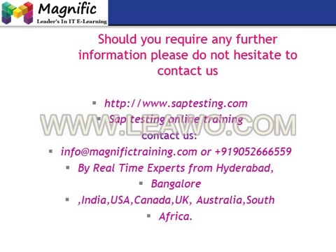 QTP Online Training, Automation Testing Tools Training