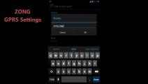 Zong Andriod GPRS Settings
