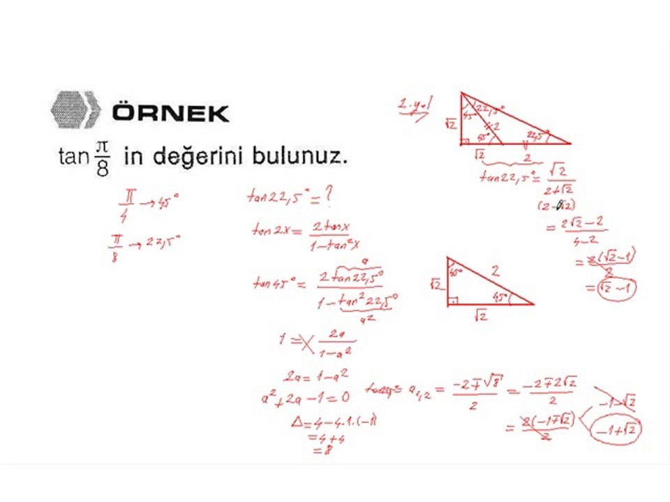 24) Yarım Açı Formülleri - 5