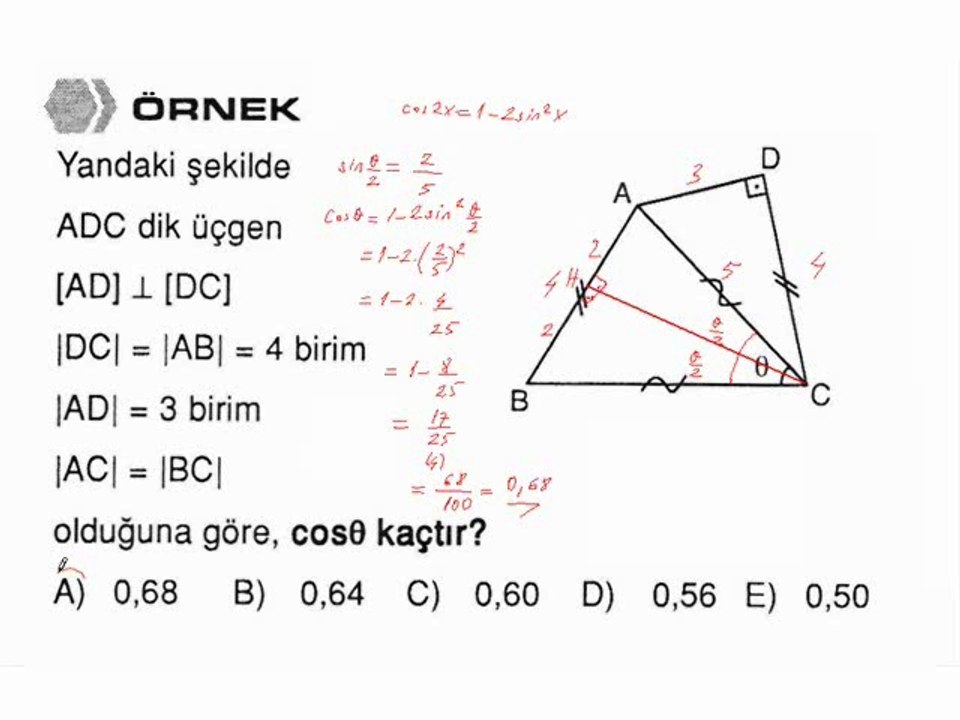 26) Yarım Açı Formülleri - 7
