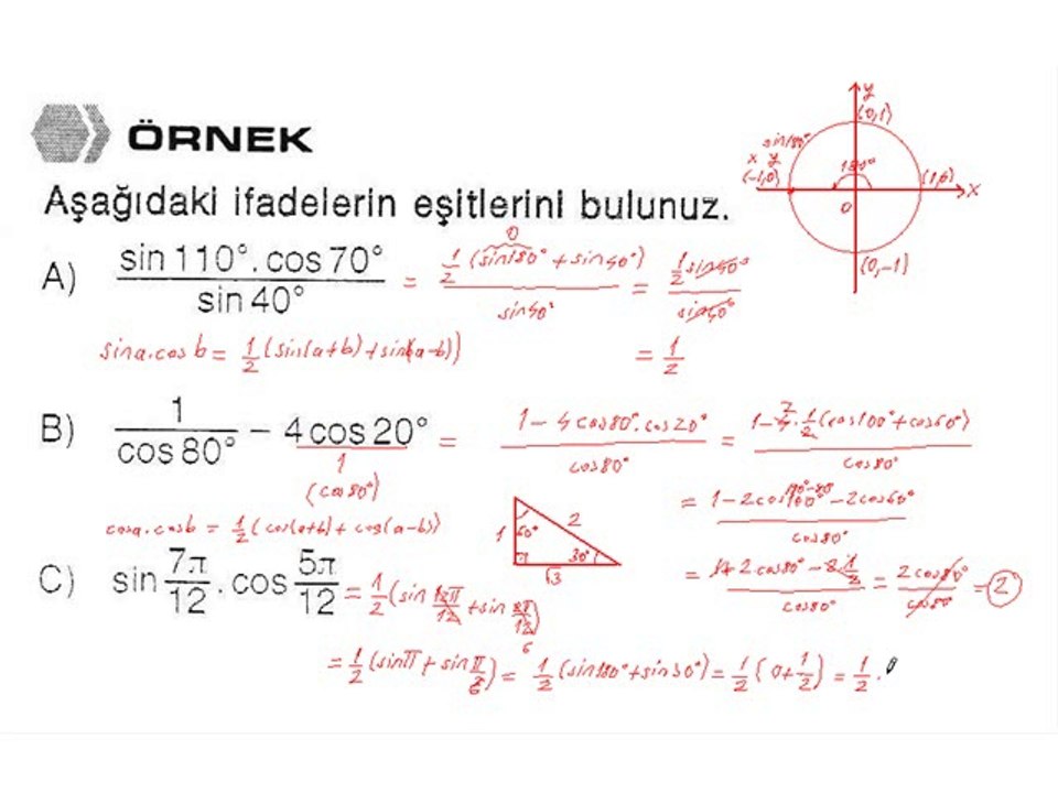 29) Ters Dönüşüm Formülleri - 1