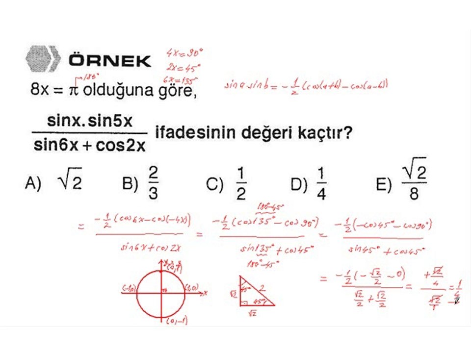 30) Ters Dönüşüm Formülleri - 2