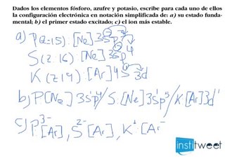 Escribir configuraciones electrónicas