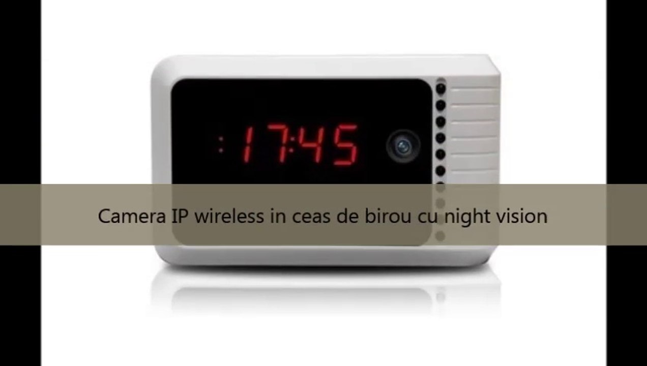 Ceas camera spion ip wireless nightvision, senzor miscare si telecomanda