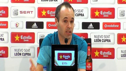 Iniesta: "Estamos a 90 minutos de ganar un título"