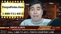 Brooklyn Nets vs. New York Knicks Pick Prediction NBA Pro Basketball Odds Preview 4-15-2014