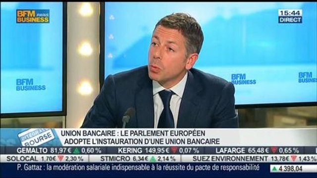 Le Parlement européen adopte l'instauration d'une union bancaire: David Benamou, dans Intégrale Bourse – 15/04