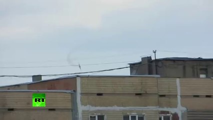 Στρατιωτικό αεροσκάφος πάνω από το Κραματόρσκ