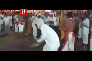 Ateşin içine düşen genç son anda kurtuldu