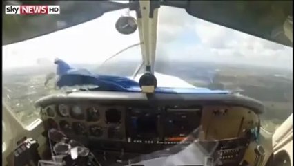 Bird accident with airplane glass but the palate landing safely watch video.