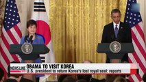 U.S. President Obama expected to return royal seals during Korea trip
