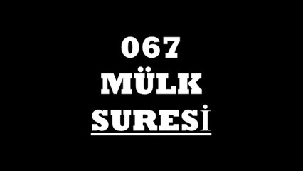 067 Mülk Suresi Türkçe