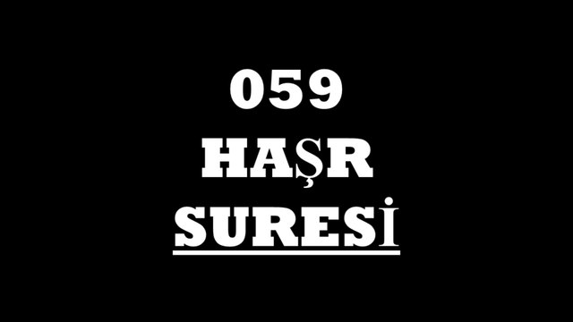 059 Haşr Suresi Türkçe