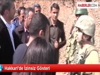 Hakkari'de İzinsiz Gösteri