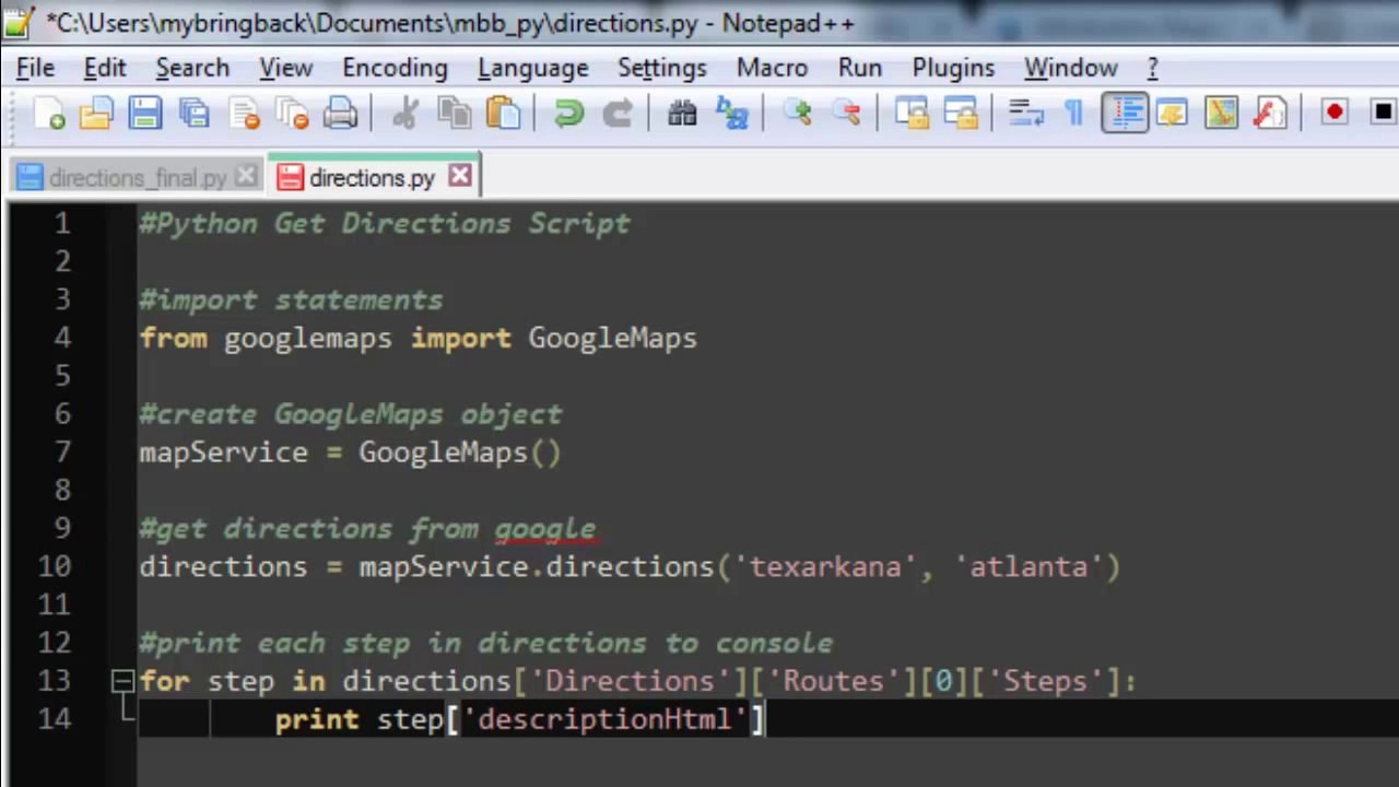 Learn Python Programming Tutorial 24 | Getting Directions Google Maps API pt1