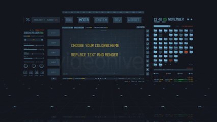 Holographics Interface Scene - After Effects Template