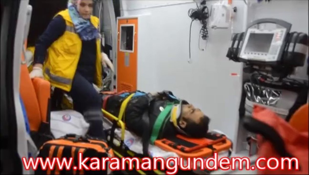 Karaman'da yapımı devam eden inşaattan düşen adam ağır yaralandı