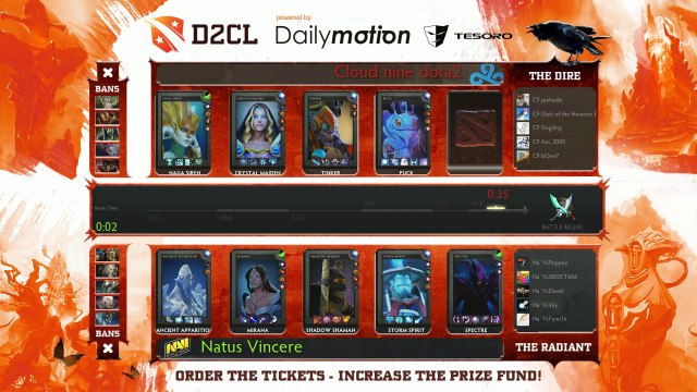 Na'Vi vs Cloud 9 Game 4 - Dota 2 Champions League Grand Final - Tobi Wan & syndereN