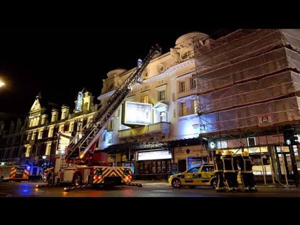 Ceiling collapse at London theater