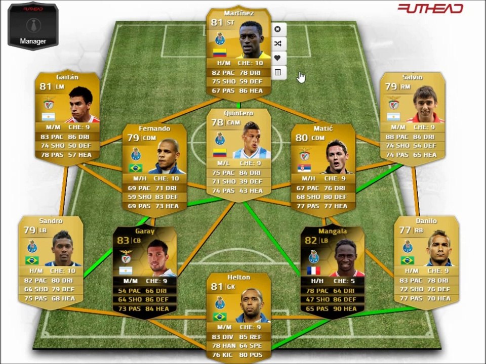 fifa14 UT squad builder liga portoghese