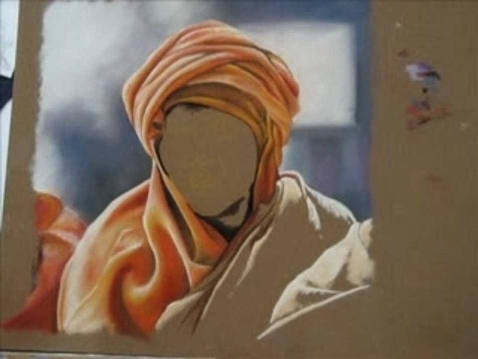 Portrait du globe au pastel