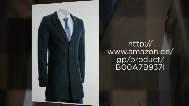 Big Deal!!! FLATSEVEN Herren Slim Revers Winter Wolle Mischungen Coat (CT120)