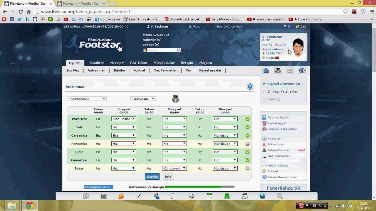 footstar antrenman eğitimi