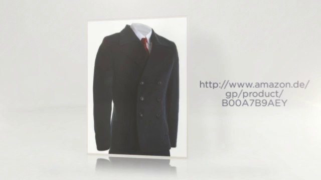 Best Deal!!! FLATSEVEN Herren Winter Zweireiher Pea Coat Kurze Jacke (CT121)