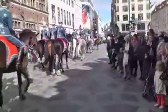 Danimarka'da atlı eskortlar şov yaptı