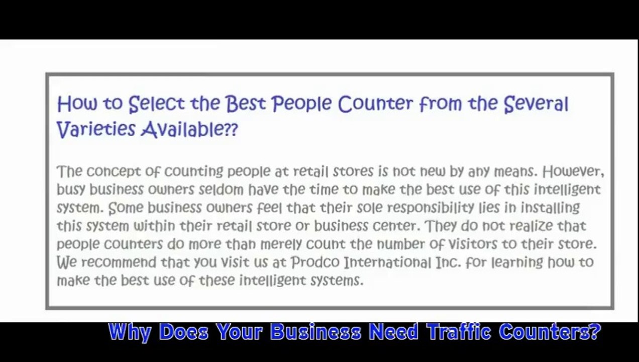 Why Does Your Business Need Traffic Counters?