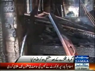 Faisalabad mein bete ne baap se jhagray per ghar ko aag laga di