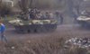 Ukrainian Army Retreat from Donetsk under Civilians Pressure