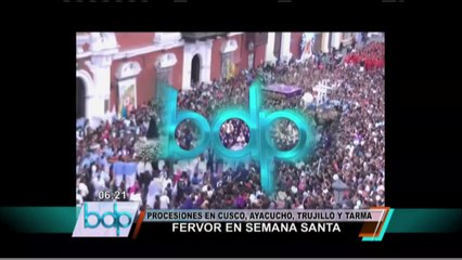 Multitudinarias procesiones al interior del país por Semana Santa
