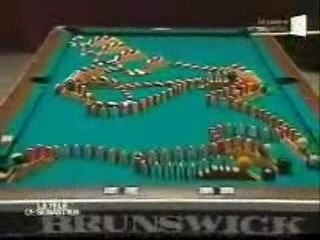 Biliard Domino - amazing skill must see