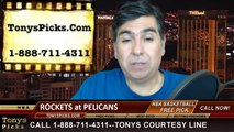 New Orleans Pelicans vs. Houston Rockets Pick Prediction NBA Pro Basketball Odds Preview 4-16-2014