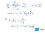 Comparar longitud de onda de Broglie entre protones y electrones