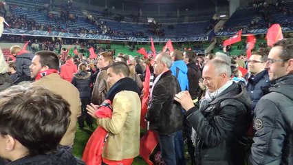 15/04/14 : SRFC-SCO : après-match sur la pelouse