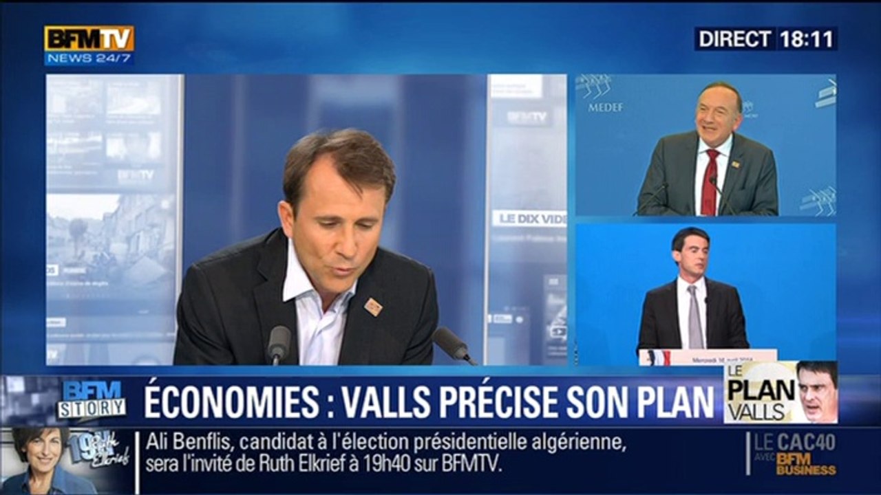 BFM Story: Manuel Valls précise son plan de 50 milliards d'économies - 16/04