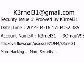 K3rnel31 Security Issue # Prooved lLmspOWS9MJLWjI