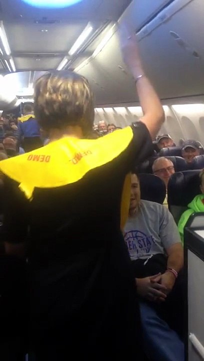 Hilarious SWA Flight attendant- In Mid Life Crisis MUST meet Ellen and Jimmy Fallon