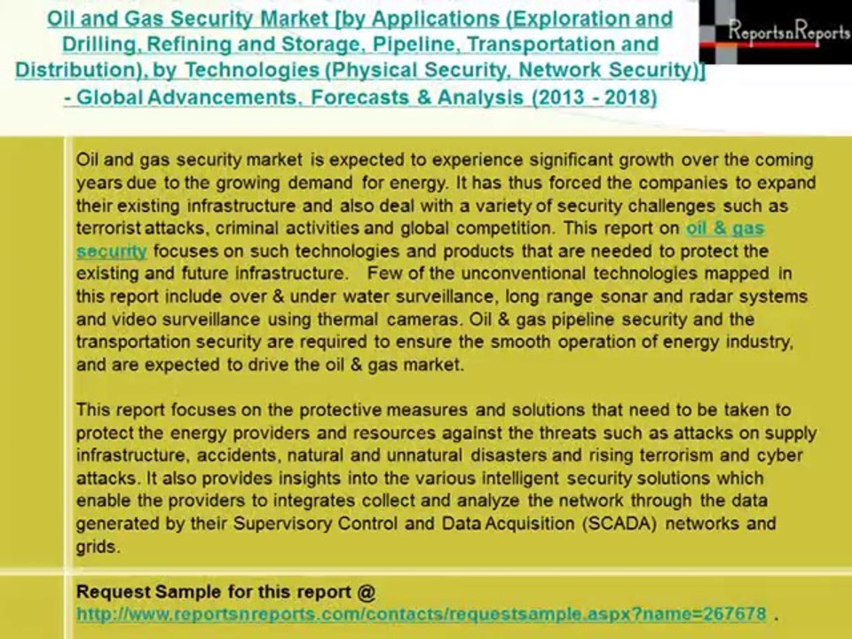 Oil and Gas Security Industry In depth Market Analysis to 2018