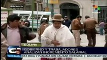 Gobierno de Bolivia analiza subir el salario mínimo nacional