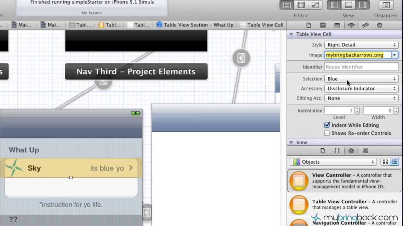 Learn Xcode 4.3 Tutorial iOS iPad iPhone 1.21 TableView Cell Image