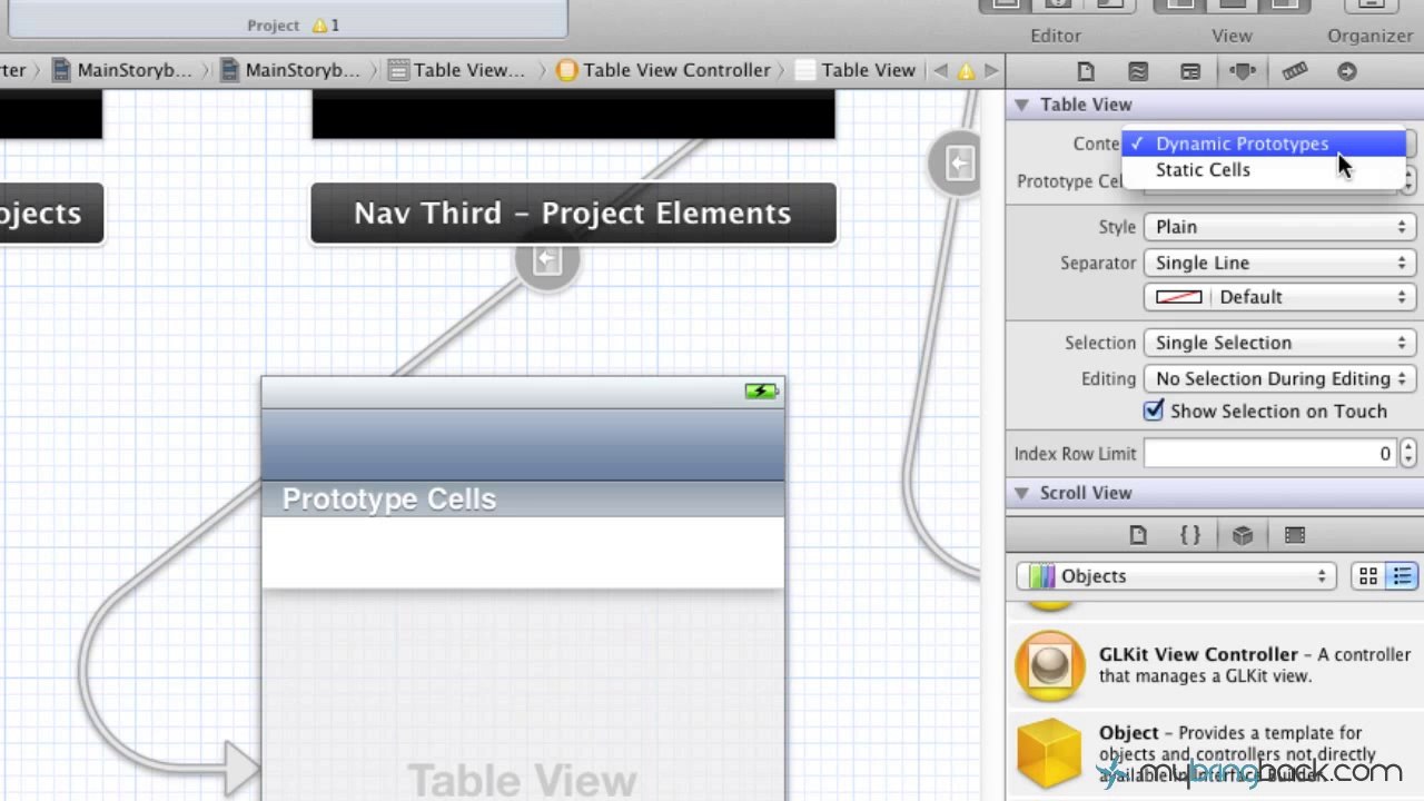 Learn Xcode 4.3 Tutorial iOS iPad iPhone 1.19 TableViewController pt1