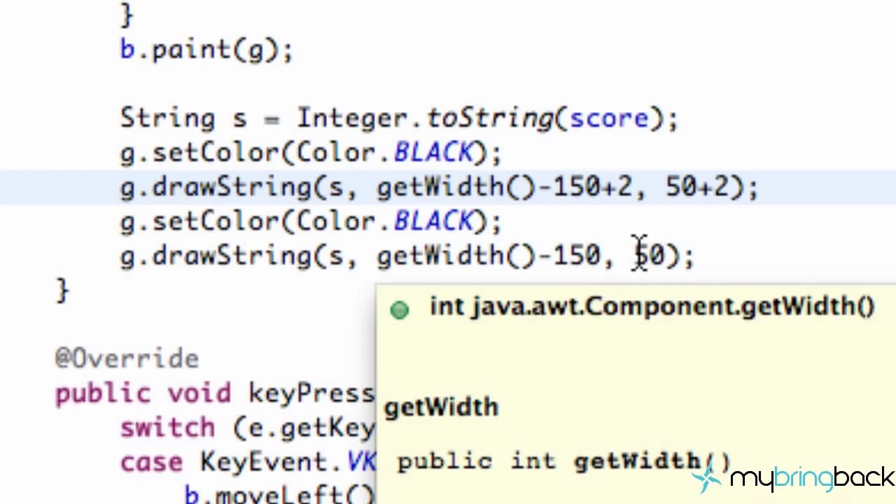Learn Java 2.24- Game Applet- Score and Graphic Fonts