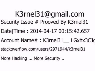 K3rnel31 Security Issue # Prooved LGxhx3CJgXUOqPn
