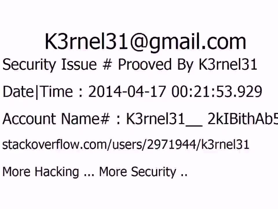 K3rnel31 Security Issue # Prooved 2kIBithAb5EhjrP