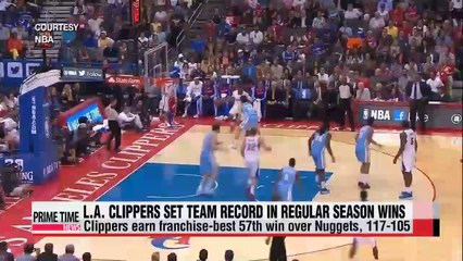 NBA L.A. Clippers earn franchise record 57th regular season win